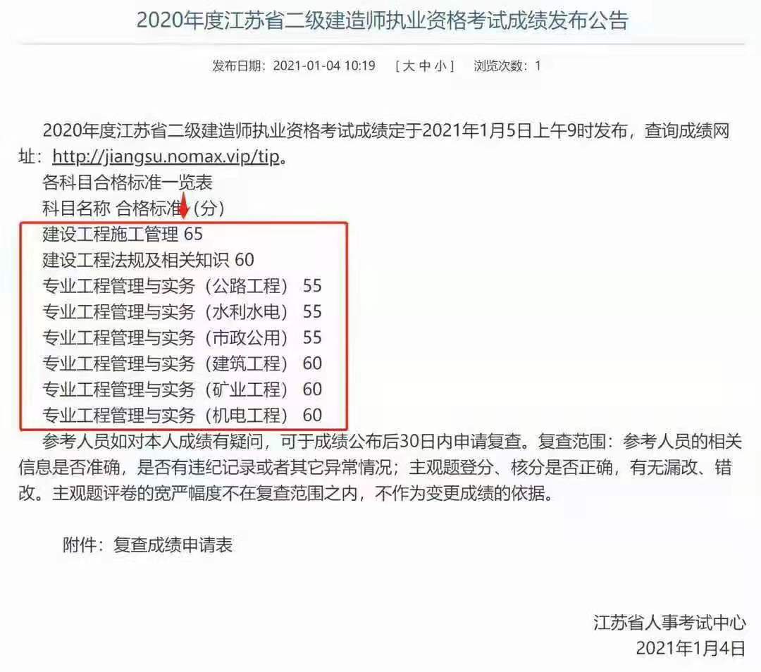 2021年江苏省二级建造师成绩什么时候出呢？你知道吗？